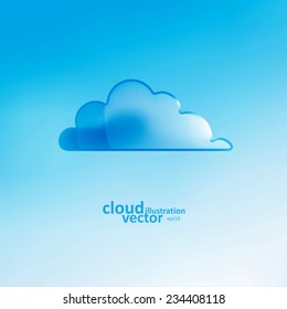 Cloud vector background, creative style illustration eps10
