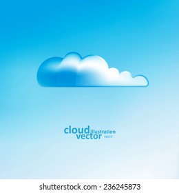 Cloud vector background, creative style illustration eps10