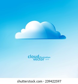Cloud vector background, creative style illustration eps10