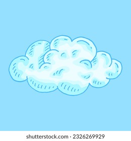 Wolke. Vektor-Farbe handgezeichnet Vintage Graviergrafik