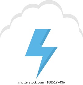 cloud vector colour flat icon