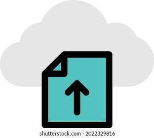 cloud vector colour line icon