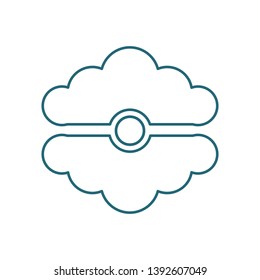 cloud vector. cloud computing technology. input process output concept.