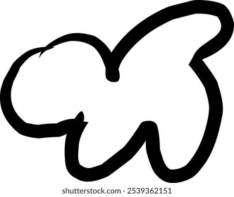 cloud vector design in Doodle style. cloud line art icon. A database that uses cloud image schema and synoptic concepts.