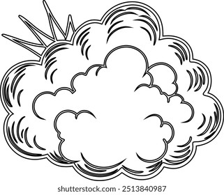 A cloud vector is a digital illustration of a cloud created using vector graphics, which allows for precise and scalable designs. This type of vector captures the shape, texture.