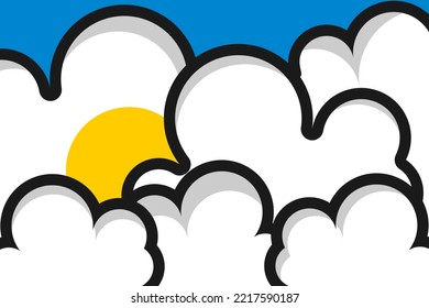 cloud vector doodle art illustration