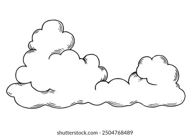 cloud. vector drawing in sketch style. simple sky drawing