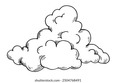 cloud. vector drawing in sketch style. simple sky drawing