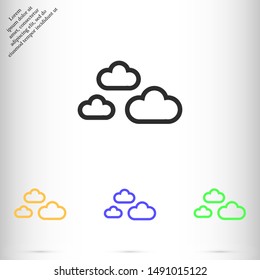 cloud vector eps 10 icon , Lorem ipsum flat design