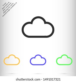 cloud vector eps 10 icon , Lorem ipsum flat design