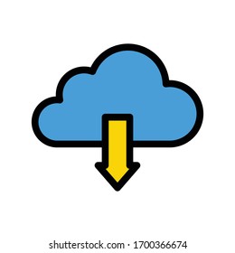 cloud vector flat color icon 