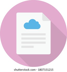cloud vector flat color icon 
