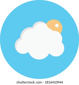 cloud vector flat color icon 