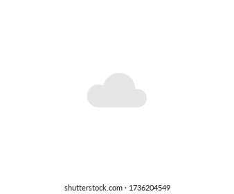 Cloud vector flat icon. Isolated cloud emoji illustration 