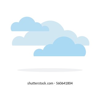 Cloud Vector Flat Material Design Object. Isolated Illustration On White Background.