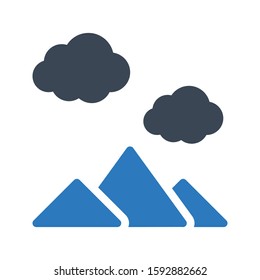 cloud vector glyph color icon 