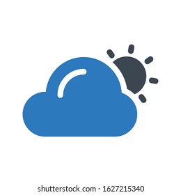 cloud vector glyph color icon 