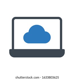cloud vector glyph color icon 