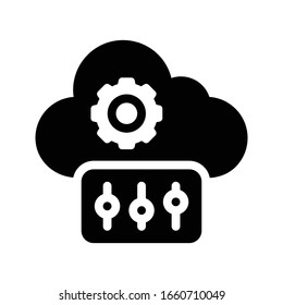 cloud vector glyph color icon 