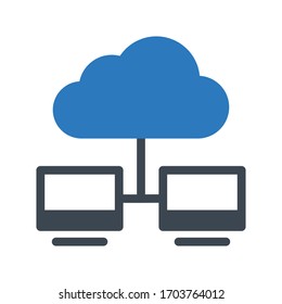 Cloud-Vektorillustration-Symbol 