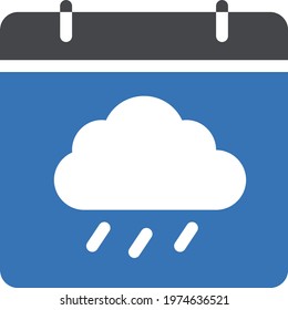 cloud vector glyph color icon