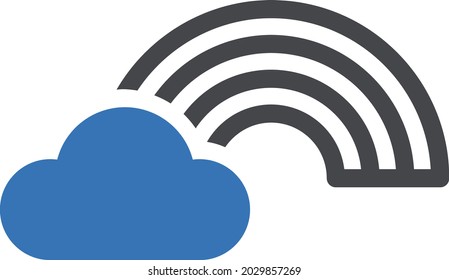 cloud vector glyph color icon