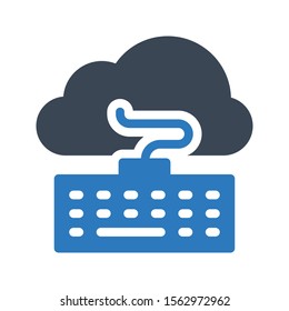cloud  vector glyph colour icon 