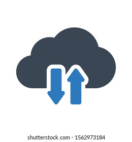 cloud  vector glyph colour icon 