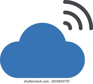 cloud vector glyph colour icon
