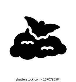 cloud vector glyph flat icon 