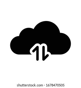 cloud vector glyph flat icon 