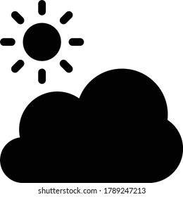 cloud vector glyph flat icon 