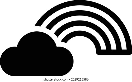 cloud vector glyph flat icon