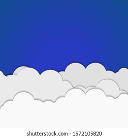 Cloud Vector Graphic Background with Blue Sky