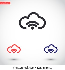 cloud vector icon 10 eps