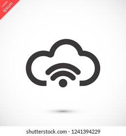 cloud vector icon 10 eps