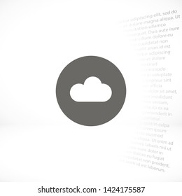 cloud vector icon 10 eps , Lorem ipsum Flat design