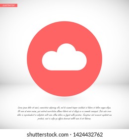 cloud vector icon 10 eps , Lorem ipsum Flat design