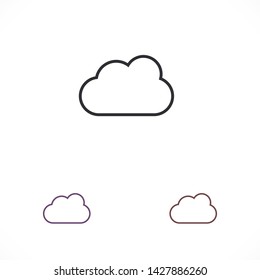 cloud vector icon 10 eps , Lorem ipsum Flat design