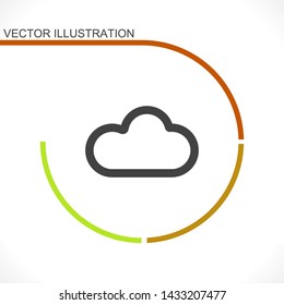 cloud vector icon 10 eps , Lorem ipsum Flat design