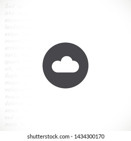 cloud vector icon 10 eps , Lorem ipsum Flat design