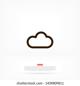 cloud vector icon 10 eps , Lorem ipsum Flat design