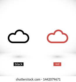 cloud vector icon 10 eps , Lorem ipsum Flat design