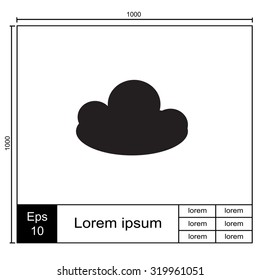 Cloud vector icon. 