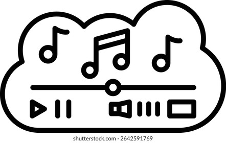 Cloud vector icon. Can be used for printing, mobile and web applications.