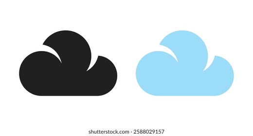 cloud vector icon cartoon sky doodle logo symbol isolated illustration design