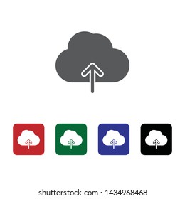 Cloud up vector icon. Element of interface for mobile concept and web apps illustration. Thin glyph icon for website design and development, app development. Vector icon