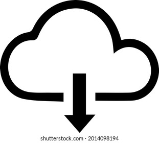 Cloud vector icon eps 10. Download symbol. Simple isolated illustration.