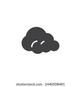 Cloud vector icon. filled flat sign for mobile concept and web design. Cloudy glyph icon. Overcast weather symbol, logo illustration. Vector graphics
