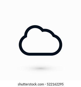 cloud vector icon, flat design best vector icon